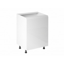 Virtuvės spintelė ASPEN D60-P (dešininė) (Blizgus baltas/Baltas) V